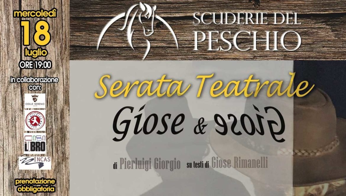 “Giose&Giose”: spettacolo teatrale in memoria dello scrittore italo-americano Giose Rimanelli
